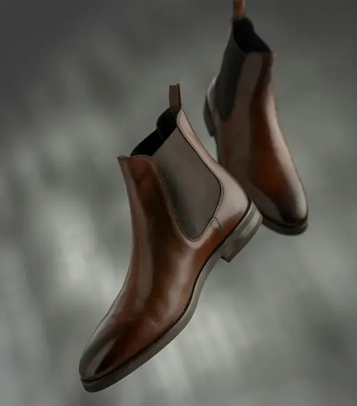 Brown leather Chelsea boots