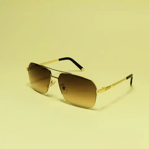 Gold Aviator Sunglasses